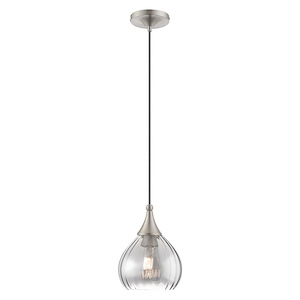 Borough Village - 1 Light Mini Pendant in Coastal Style - 7 Inches wide by 11 Inches high - 1269037