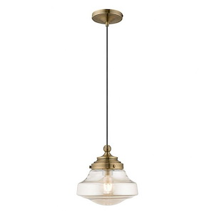 Borough Village - 1 Light Mini Pendant in Coastal Style - 9 Inches wide by 11 Inches high - 1122099