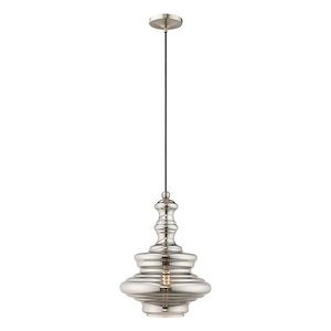 Borough Village - 1 Light Mini Pendant in Coastal Style - 12.25 Inches wide by 18.5 Inches high - 1269298