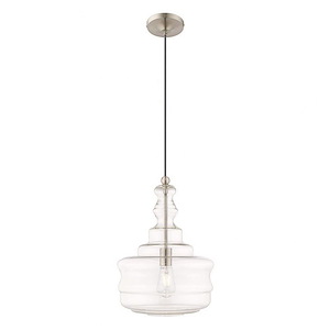 Borough Village - 1 Light Mini Pendant in Coastal Style - 12.63 Inches wide by 19.25 Inches high - 1268979