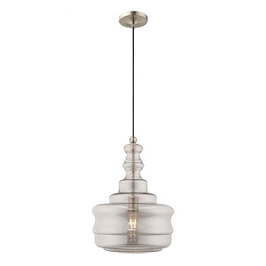 Borough Village - 1 Light Mini Pendant in Coastal Style - 12.63 Inches wide by 19.25 Inches high - 1269311