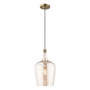 Borough Village - 1 Light Mini Pendant in Coastal Style - 9.25 Inches wide by 18.5 Inches high - 1122111