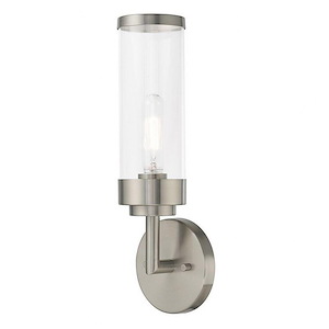 1 Light Traditional Steel ADA Wall Mount with Clear Glass-15.63 Inches H by 5.13 Inches W - 1122187