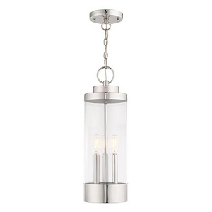 Ladywell Acres - 3 Light Outdoor Pendant Lantern in Coastal Style - 6.5 Inches wide by 20.25 Inches high