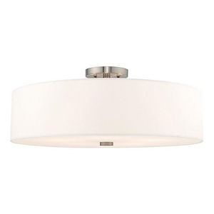 Pleasant Crescent - 5 Light Semi-Flush Mount in Modern Style - 22 Inches wide by 9 Inches high - 1269058