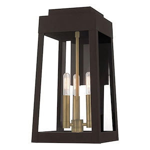 Stevenson Parade - 3 Light Outdoor Wall Lantern in Mid Century Modern Style - 8.25 Inches wide by 16 Inches high - 1122241
