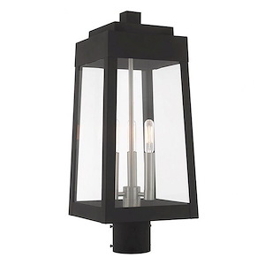 Stevenson Parade - 3 Light Outdoor Post Top Lantern in Mid Century Modern Style - 8.25 Inches wide by 20.38 Inches high - 1122244