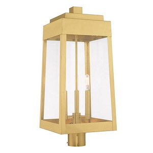 Stevenson Parade - 3 Light Outdoor Post Top Lantern in Mid Century Modern Style - 10.5 Inches wide by 24.75 Inches high - 1122246