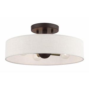 Edward Hollies - 4 Light Semi-Flush Mount in Modern Style - 14 Inches wide by 6 Inches high - 1122303