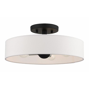 Edward Hollies - 4 Light Semi-Flush Mount In Timeless Style-6 Inches Tall and 14 Inches Wide - 1122304