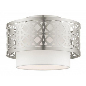 Ouse Avenue - 1 Light Semi-Flush Mount in Glam Style - 12 Inches wide by 7.75 Inches high - 1122554