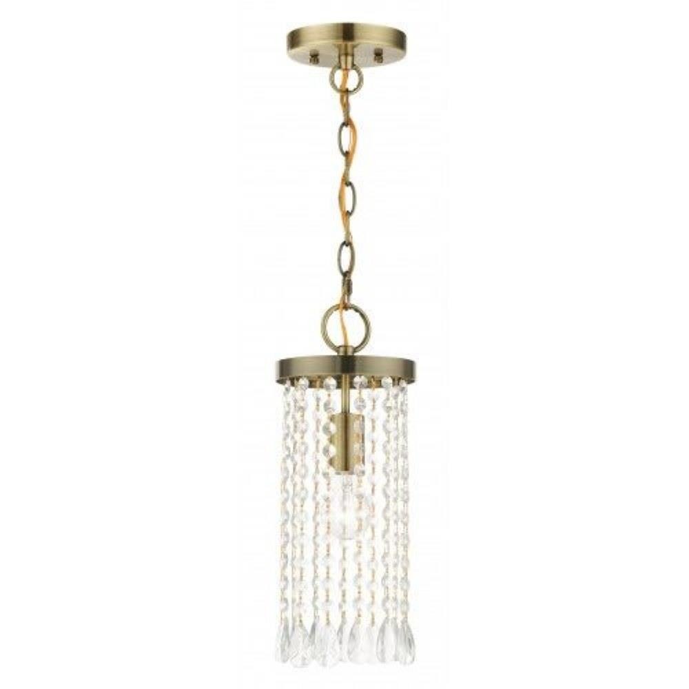 Bailey Street Home 218-BEL-1012051 Alnwick Crescent - 1 Light Mini Pendant in Glam Style - 6 Inches wide by 14.75 Inches high