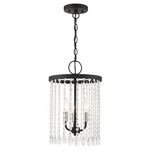 Alnwick Crescent - 3 Light Pendant in Glam Style - 11 Inches wide by 17 Inches high - 1122592