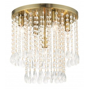 Alnwick Crescent - 5 Light Flush Mount in Glam Style - 13.75 Inches wide by 13.75 Inches high - 1122594