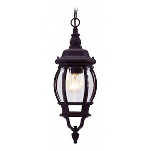 Wick Drift - 1 Light Outdoor Pendant Lantern in French Country Style - 6.75 Inches wide by 17.5 Inches high - 1269025