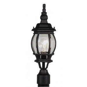 Wick Drift - 1 Light Outdoor Post Top Lantern in  Style - 7 Inches wide by 19.5 Inches high