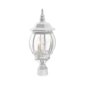 Front Close - 3 Light Outdoor Post Top Lantern in Traditional Style - 8.5 Inches wide by 21 Inches high - 1120976
