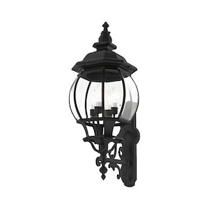 Front Close - 4 Light Outdoor Wall Lantern in Traditional Style - 11 Inches wide by 30 Inches high - 1120989