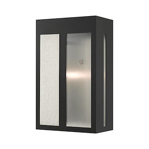 Livingstone Cross - 1 Light Outdoor Wall Lantern in Coastal Style - 8.5 Inches wide by 14 Inches high