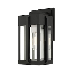 Fosse Wynd - 1 Light Outdoor Wall Lantern in Art Deco Style - 6.5 Inches wide by 13.25 Inches high