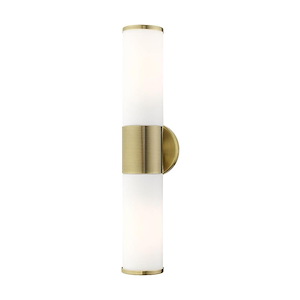 Worcester Place - 2 Light ADA Bathroom Light In Nautical Style-18.5 Inches Tall and 4.25 Inches Wide - 1122661