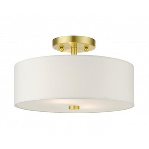 Pleasant Crescent - 2 Light Semi-Flush Mount in Modern Style - 13 Inches wide by 7.75 Inches high - 1269117