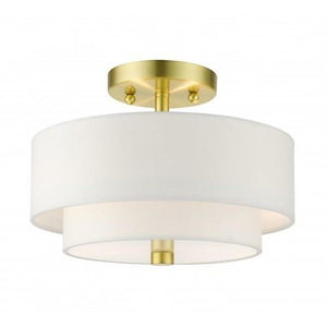 Pleasant Crescent - 2 Light Semi-Flush Mount in Modern Style - 13 Inches wide by 8.25 Inches high - 1269118