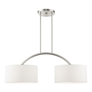 Pleasant Crescent - 2 Light Linear Chandelier in Modern Style - 14 Inches wide by 20 Inches high - 1269142