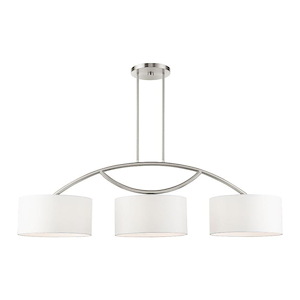 Pleasant Crescent - 3 Light Linear Chandelier in Modern Style - 14 Inches wide by 21.5 Inches high - 1269410