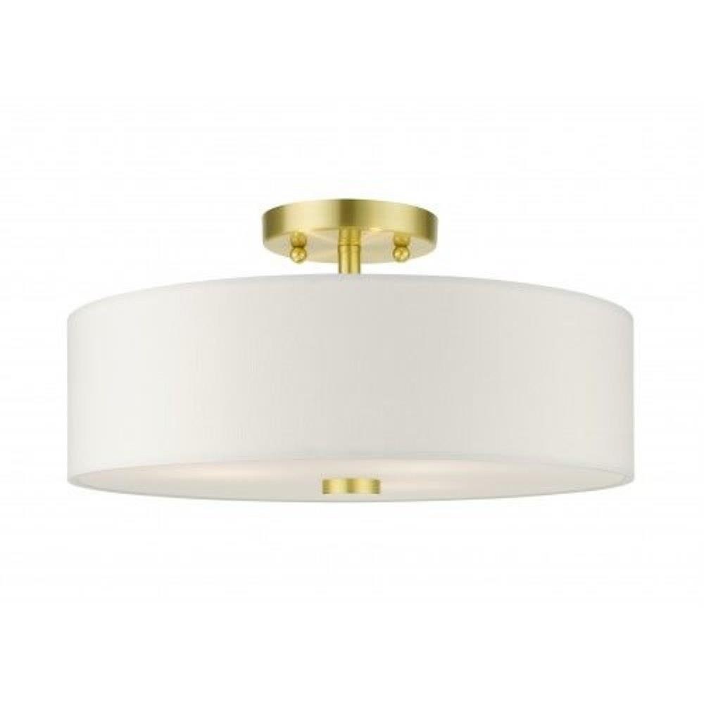 Bailey Street Home 218-BEL-4363167 Pleasant Crescent - 3 Light Semi-Flush Mount in Modern Style - 15 Inches wide by 7.5 Inches high