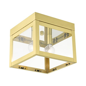 Rothwell Bridge - 2 Light Flush Mount in Mid Century Modern Style - 8 Inches wide by 7 Inches high - 1269485