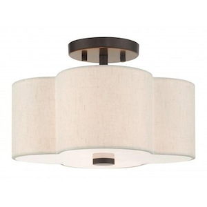 Horsley Cloisters - 2 Light Semi-Flush Mount in French Country Style - 13 Inches wide by 8.5 Inches high - 1122782