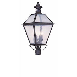 Lavinia Terrace - 4 Light Outdoor Post Top Lantern in Farmhouse Style - 15 Inches wide by 29 Inches high - 1268970
