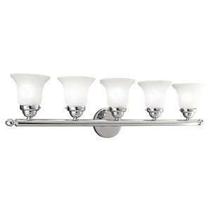 Langham Side - 5 Light Bathroom Light in Traditional Style - 32 Inches wide by 8 Inches high - 1122851