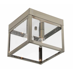 Rothwell Bridge - 2 Light Outdoor Flush Mount in Mid Century Modern Style - 8 Inches wide by 7 Inches high - 1122239