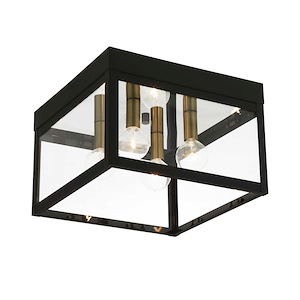 Rothwell Bridge - 4 Light Outdoor Flush Mount in Mid Century Modern Style - 10.5 Inches wide by 7 Inches high - 1122234