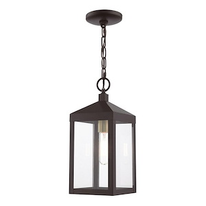 Rothwell Bridge - 1 Light Outdoor Pendant Lantern in Mid Century Modern Style - 6.25 Inches wide by 14.5 Inches high - 1122235
