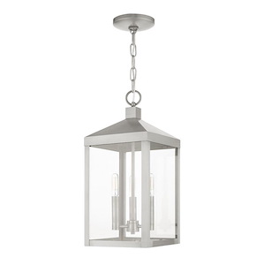 Rothwell Bridge - 3 Light Outdoor Pendant Lantern in Mid Century Modern Style - 8.25 Inches wide by 18.5 Inches high - 1122229