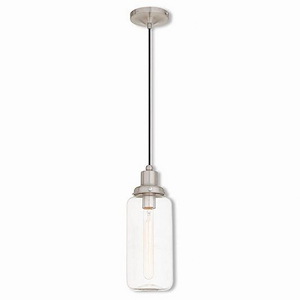 Borough Village - 1 Light Mini Pendant in Coastal Style - 5 Inches wide by 15.5 Inches high - 1269147