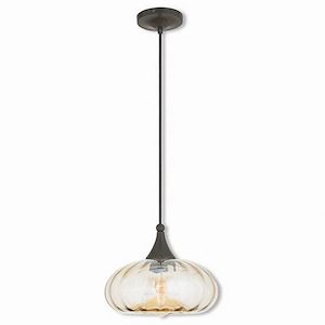 Borough Village - 1 Light Mini Pendant in Coastal Style - 9.5 Inches wide by 10.5 Inches high - 1269625