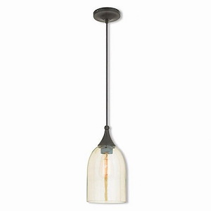 Borough Village - 1 Light Mini Pendant in Coastal Style - 6.25 Inches wide by 13.5 Inches high - 1269497