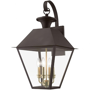 Lawrence Down - 4 Light Extra Large Outdoor Wall Lantern In Classic Style-27.5 Inches Tall and 15 Inches Wide