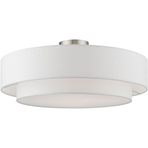 Pleasant Crescent - 4 Light Semi-Flush Mount In Timeless Style-9 Inches Tall and 22 Inches Wide - 1269197