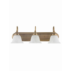 Woburn Lanes - 3 Light Bathroom Light in Traditional Style - 24 Inches wide by 8.5 Inches high