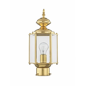 1 Light Outdoor Post Top Lantern in Traditional Style - 7 Inches wide by 14.5 Inches high