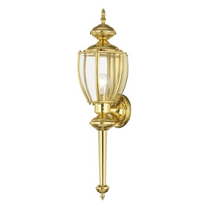 1 Light Outdoor Wall Lantern in Traditional Style - 7 Inches wide by 25.25 Inches high - 1269367
