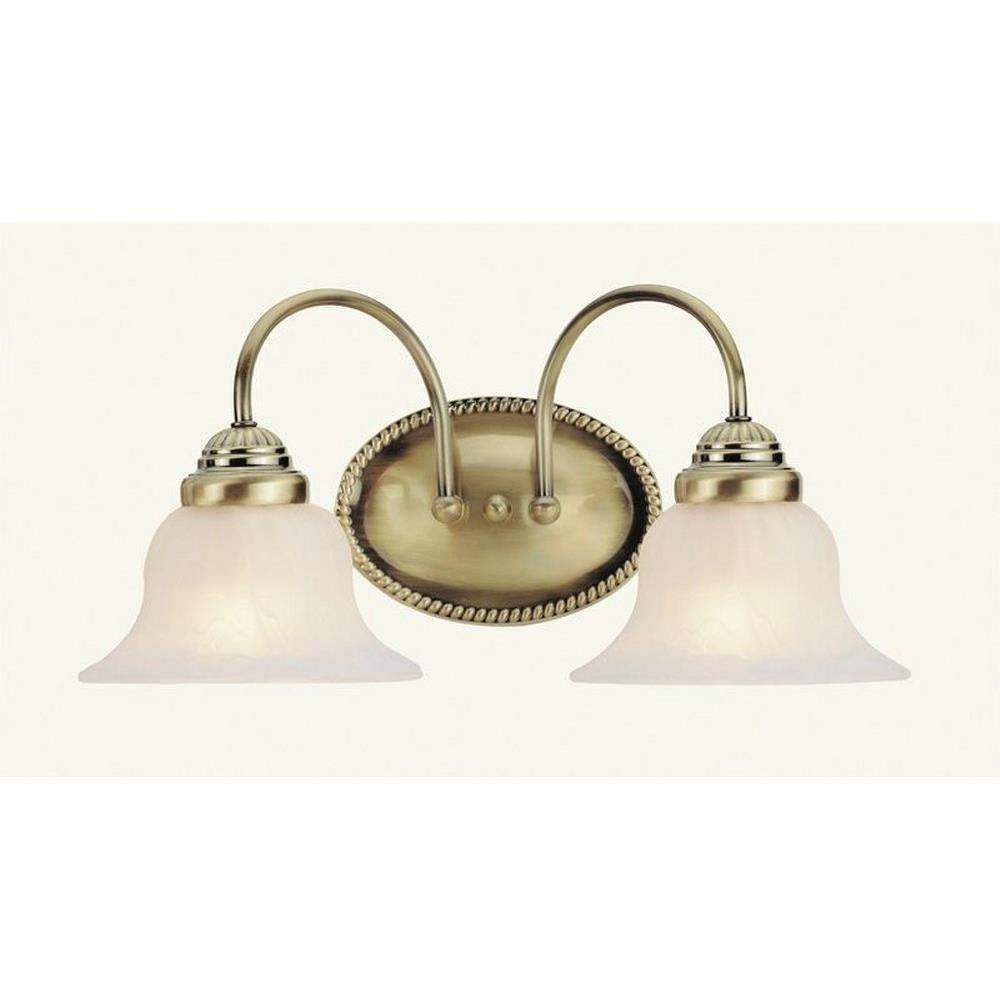 Bailey Street Home 218-BEL-189710 Miramar Avenue - 2 Light Bathroom Light in Traditional Style - 17 Inches wide by 8 Inches high