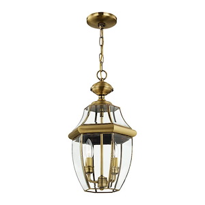 Sherwood Cliff - 2 Light Outdoor Pendant Lantern in Traditional Style - 10.5 Inches wide by 19 Inches high - 1120824