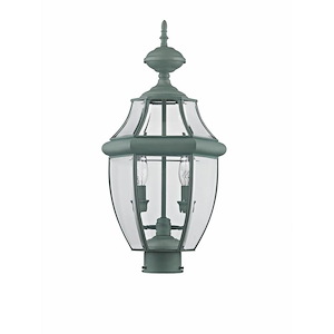 Sherwood Cliff - 2 Light Outdoor Post Top Lantern in Traditional Style - 10.5 Inches wide by 21.5 Inches high