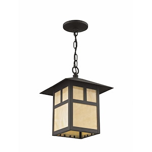 Dingle Ridgeway - 1 Light Outdoor Pendant Lantern in Craftsman Style - 10 Inches wide by 13 Inches high